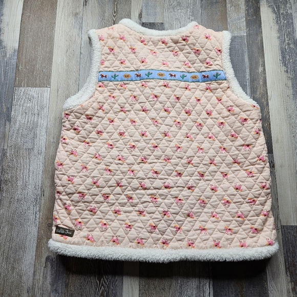Matilda Jane Girl's 16 Vest Quilted Horse Pattern Shearling Reversable - Picture 8 of 10